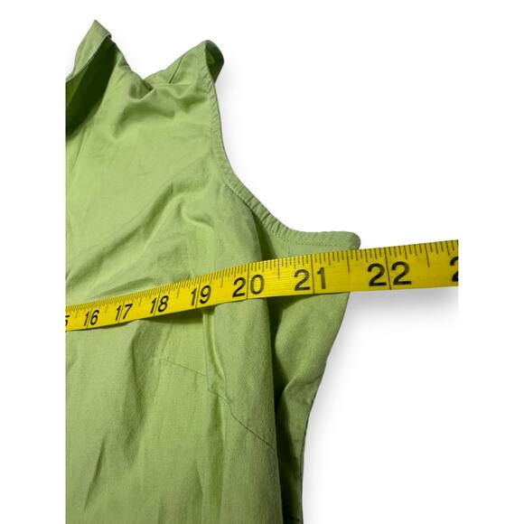 Vintagae First Issue by Liz Claiborne Green Button-Up Tie Front Blouse Size XL - Picture 3 of 9